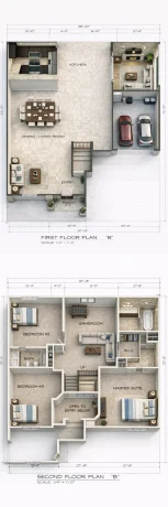 4bd, 2.5ba 2 Story Floorplan